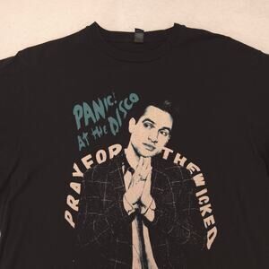 Panic at The Disco Band Short Sleeve Shirt Adult Mens Size Extra Large XL Black